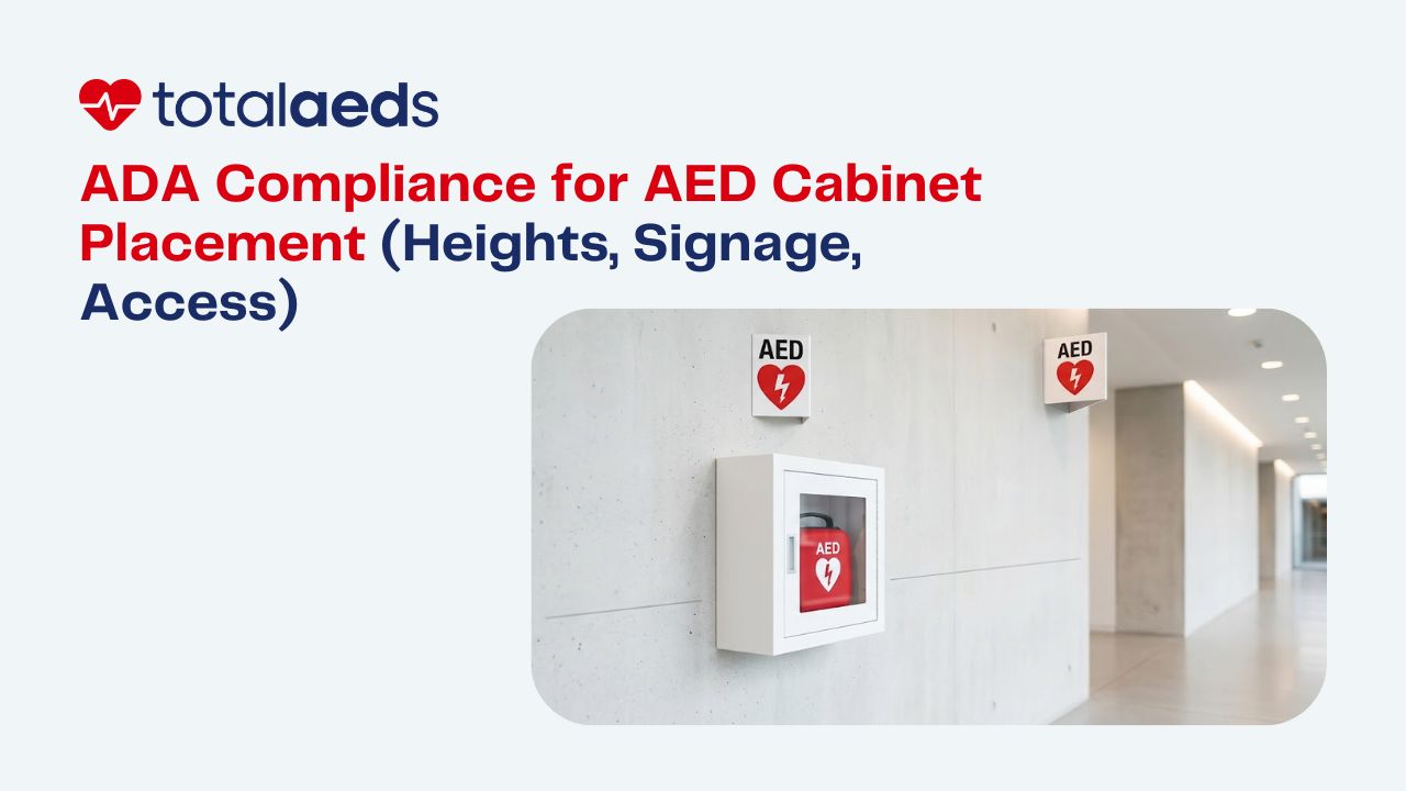 ADA Compliance for AED Cabinet Placement (Heights, Signage, Access)